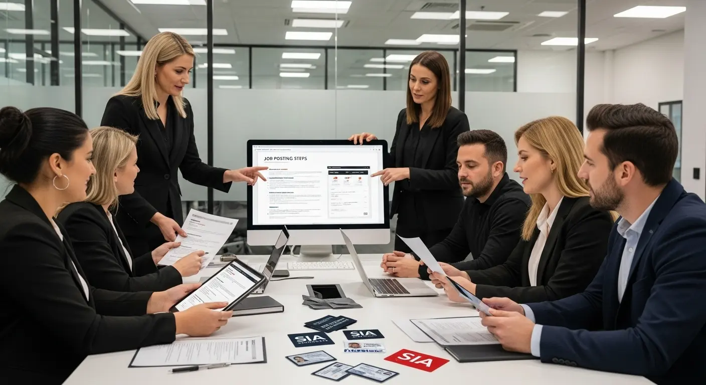 security recruitment checklist, HR collaboration, job posting