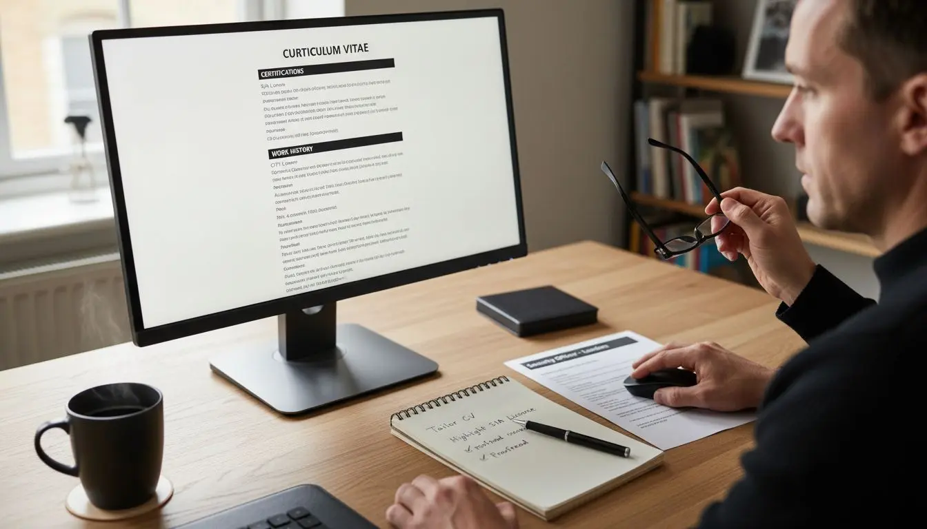 security cv writing