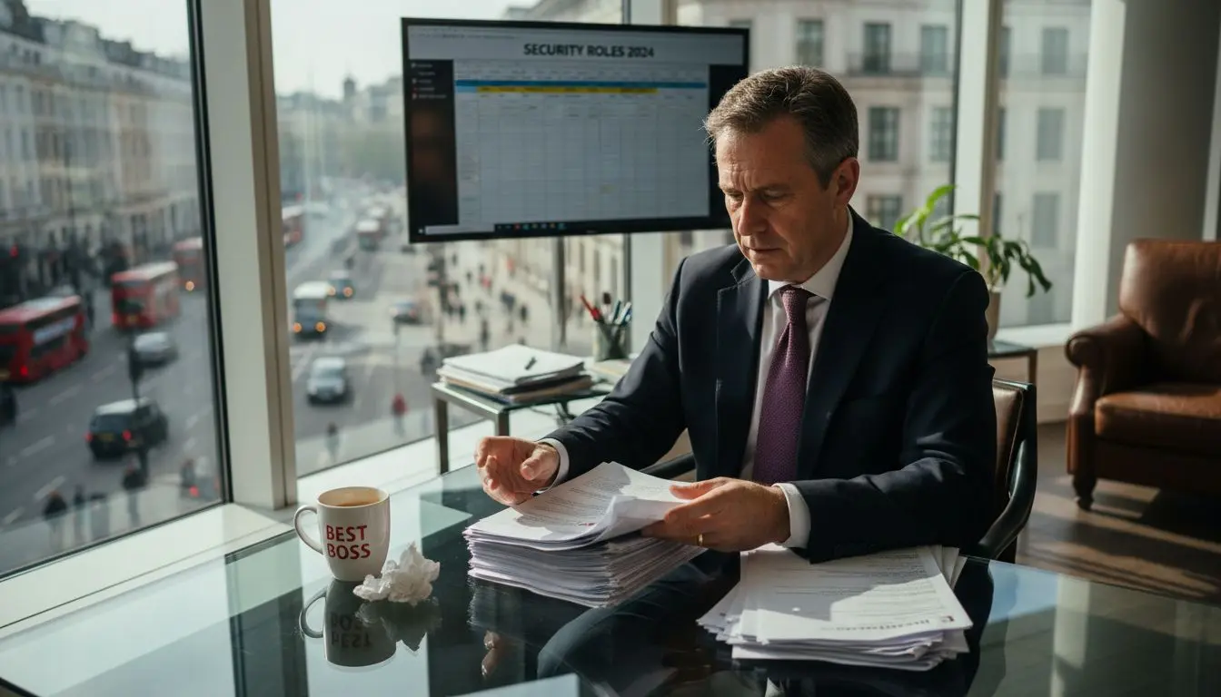 HR manager reviews security job applications