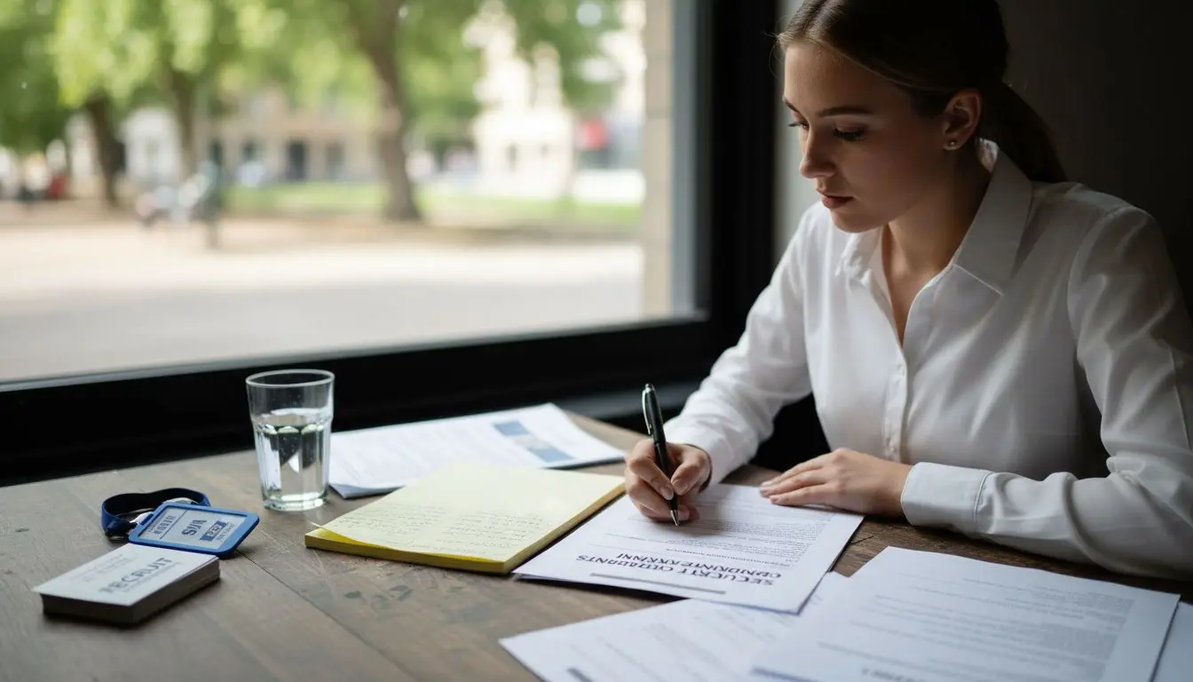 Recruiter reviews security candidate requirements