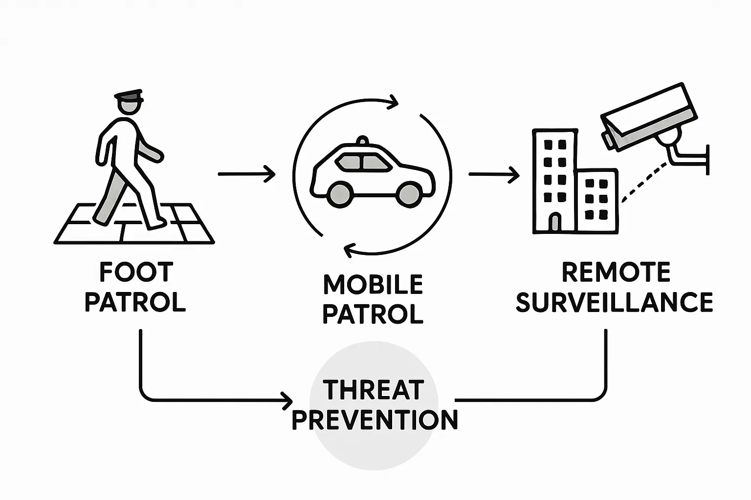 Infographic comparing UK security patrol methods
