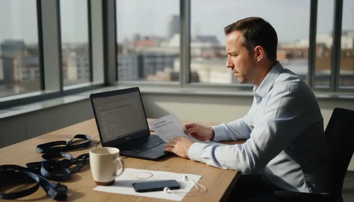 Security recruiter reviewing job posting draft