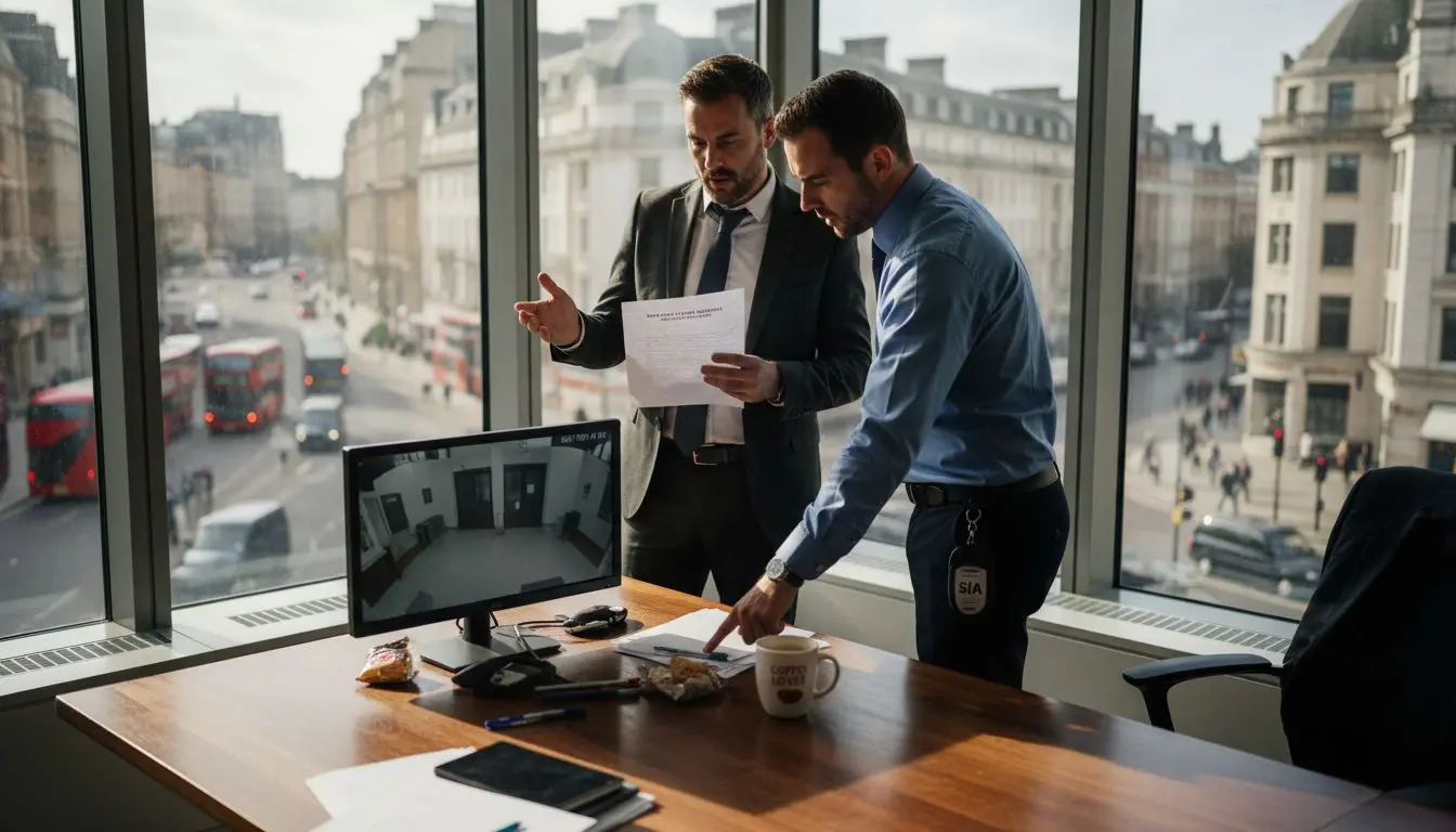 Security professionals meeting in UK office