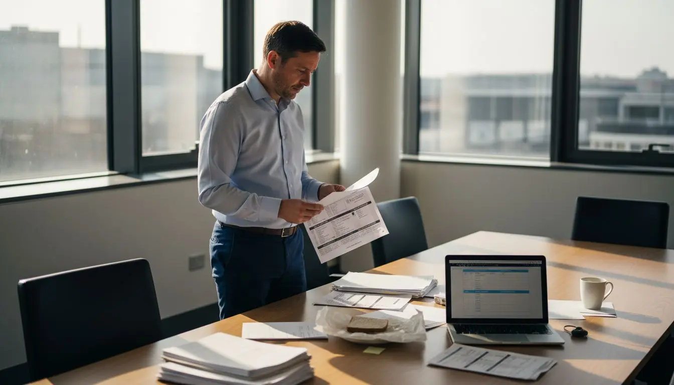 Recruiter reviewing security job listings