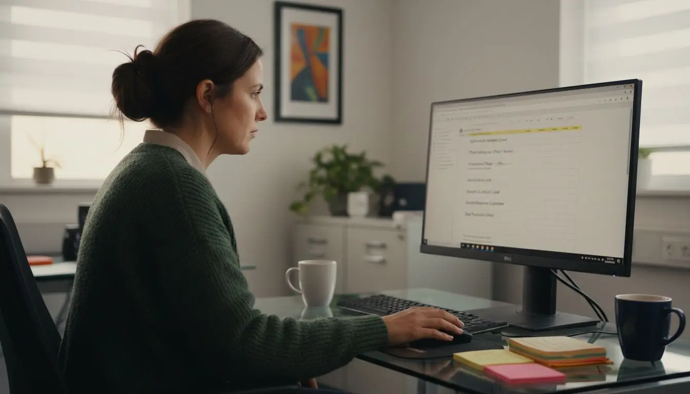 HR specialist reviewing security job titles