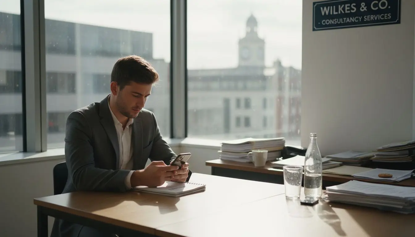 Candidate waiting for security job interview