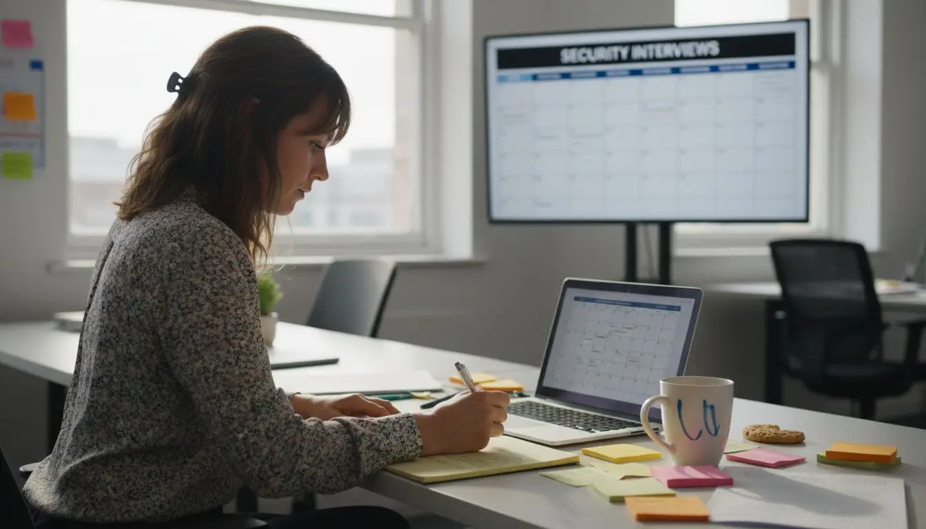 HR manager using digital interview scheduling tools