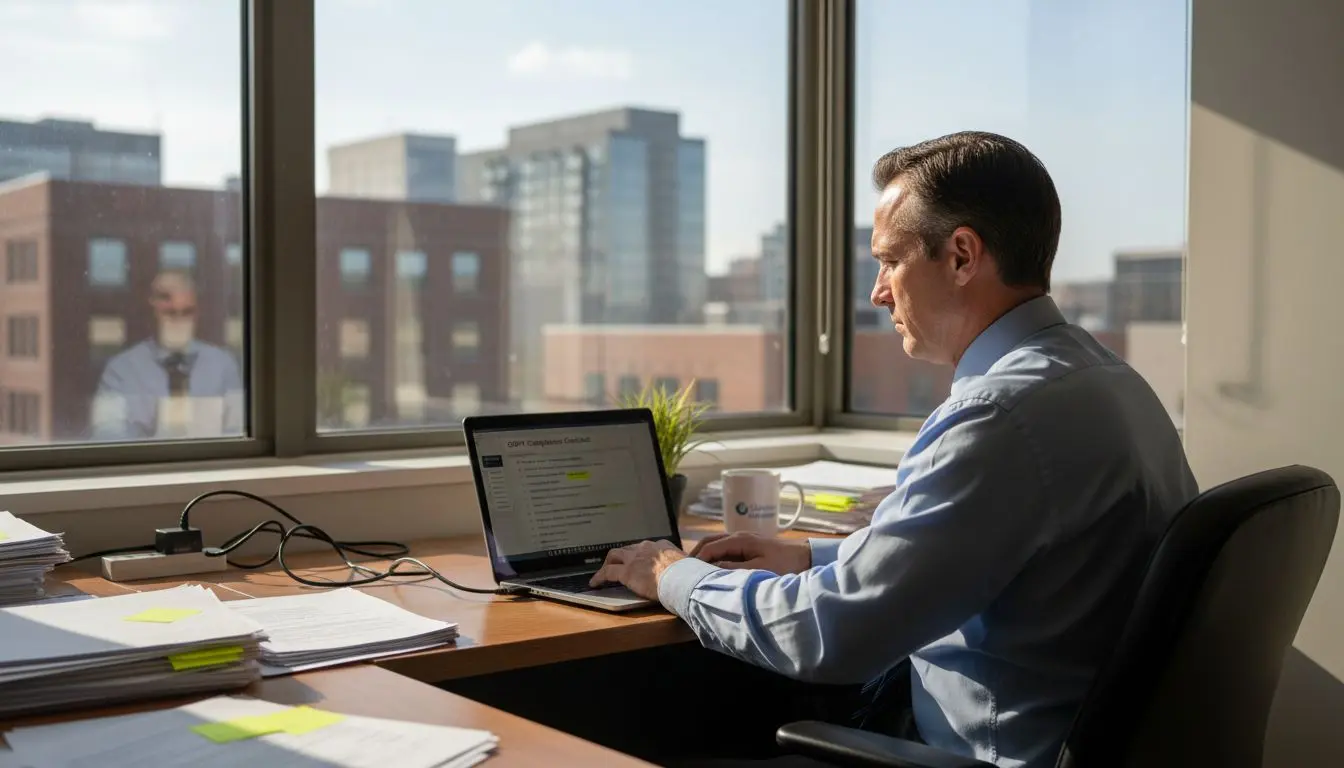 Security manager reviews GDPR checklist