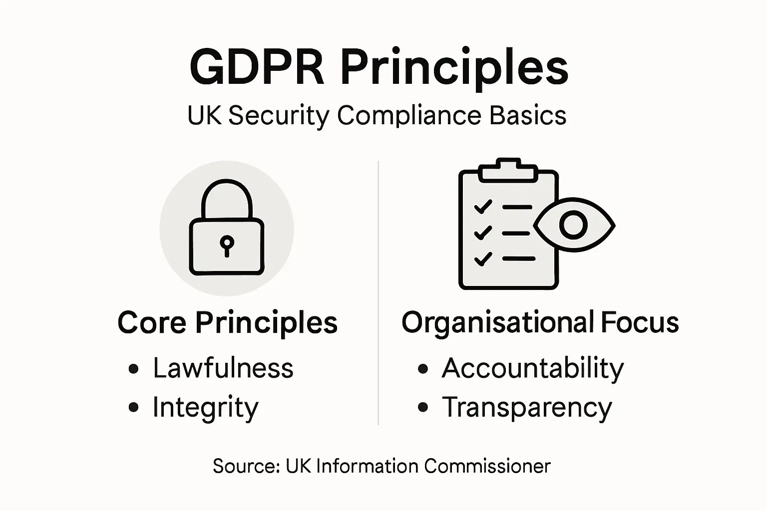 Infographic shows GDPR principles for UK security