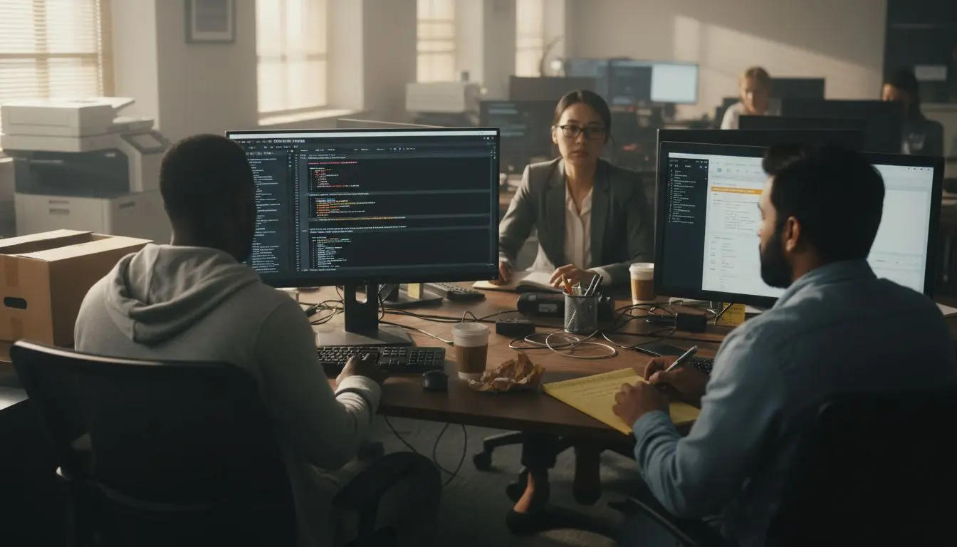 IT team analyzing cloud security and forensics