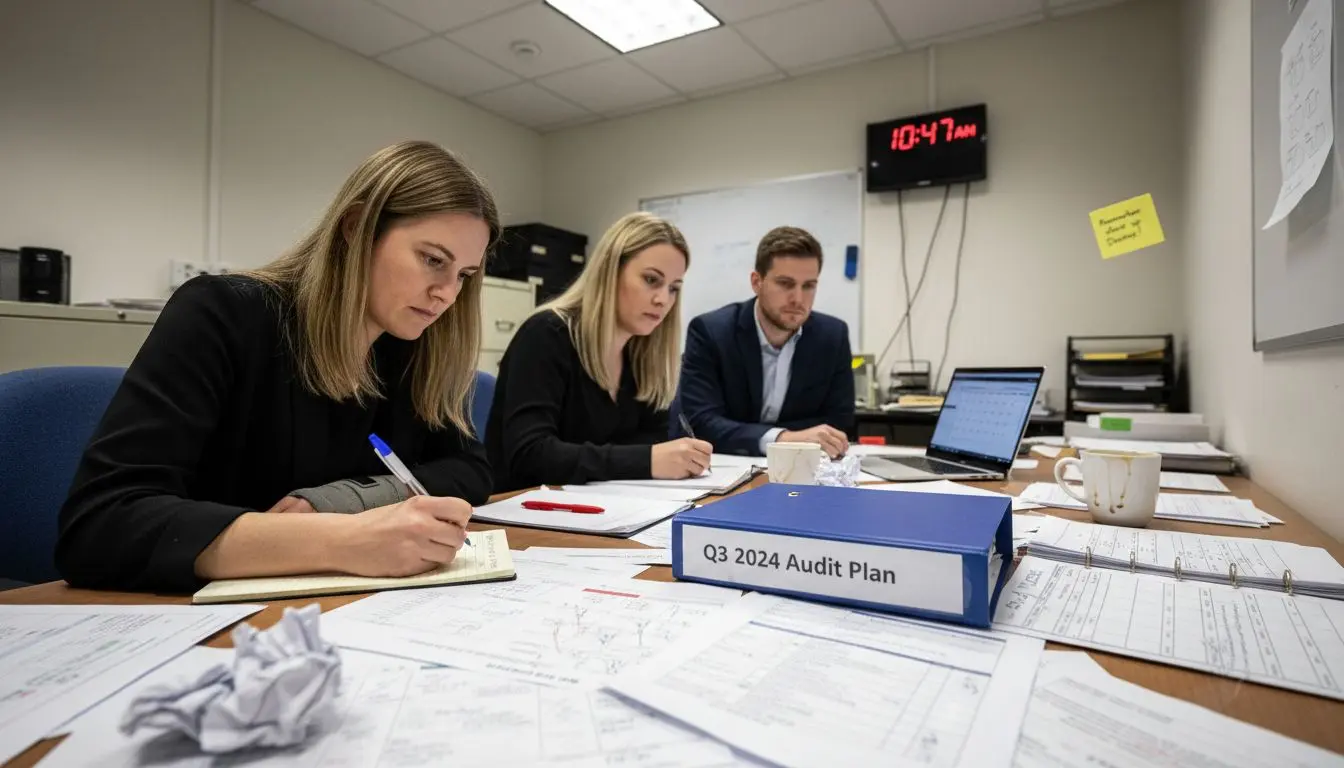 Team meeting planning audit schedules