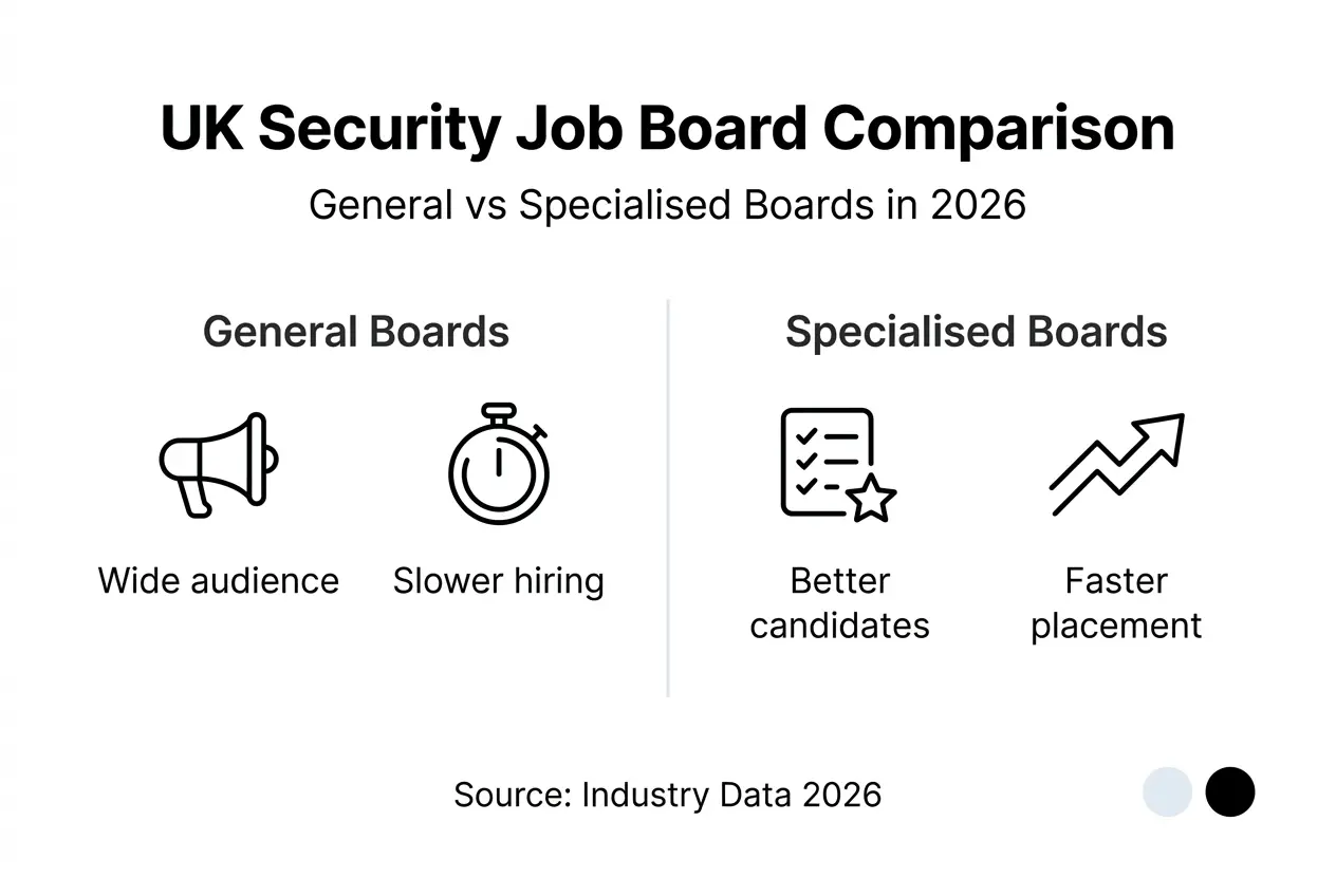 UK security job board comparison infographic
