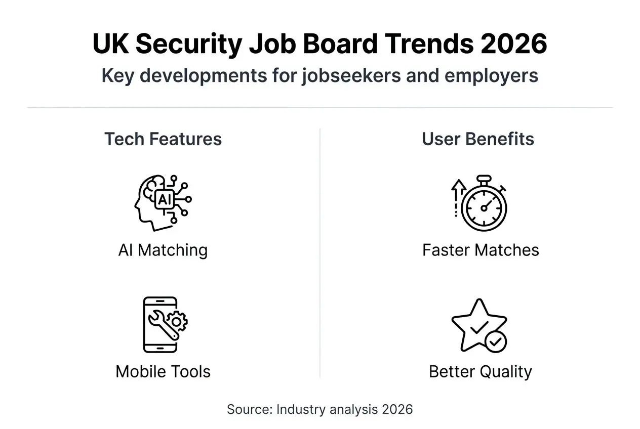 Infographic on UK security job board trends