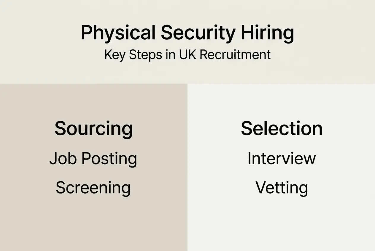 Infographic showing hiring workflow steps
