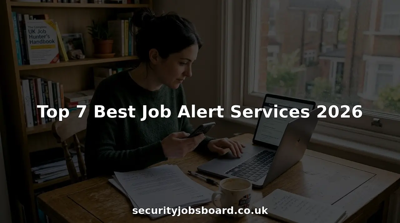 Woman checking job alerts at home desk