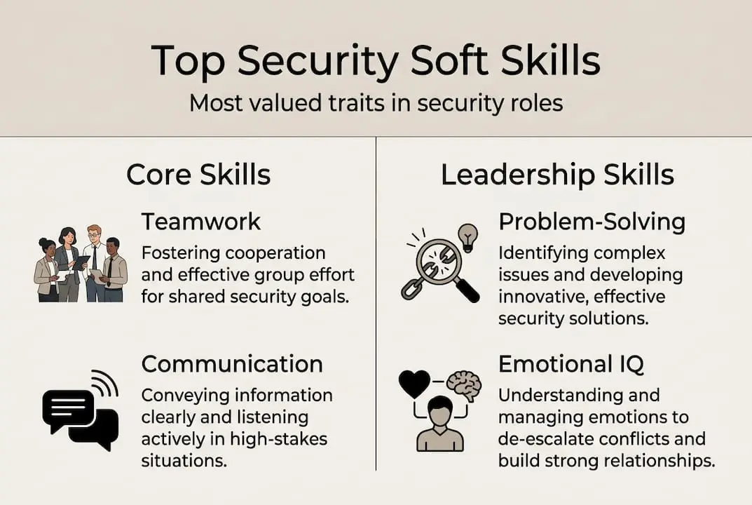 Infographic of top soft skills in security
