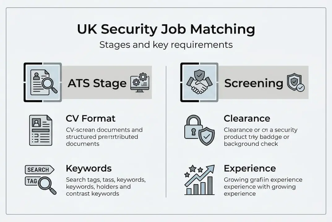 Infographic showing job matching process stages