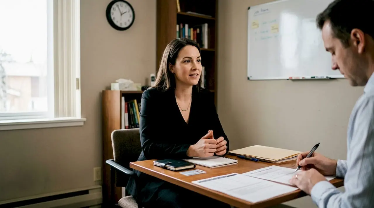Candidate interviewed for security job position