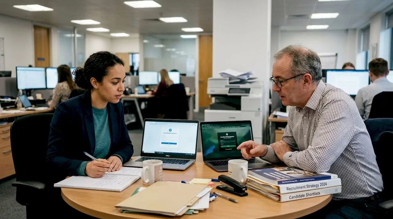 HR team compares CV database platforms
