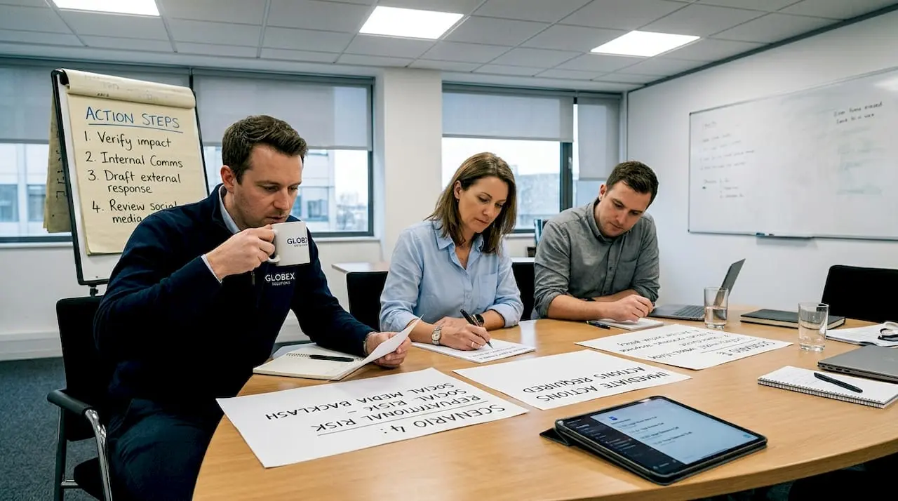 Professionals participate in security crisis tabletop exercise