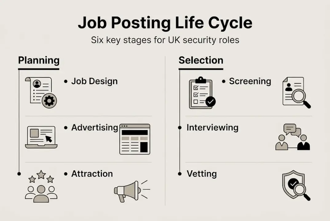 Infographic of UK job posting life cycle