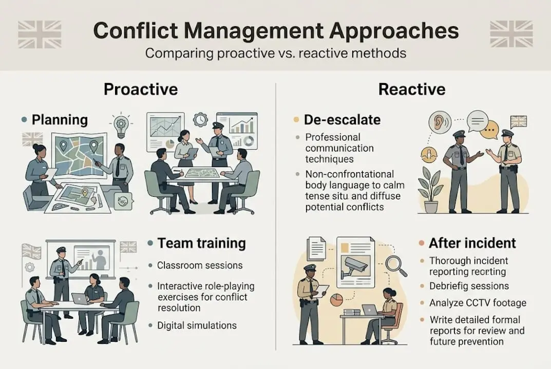 Infographic comparing conflict management approaches