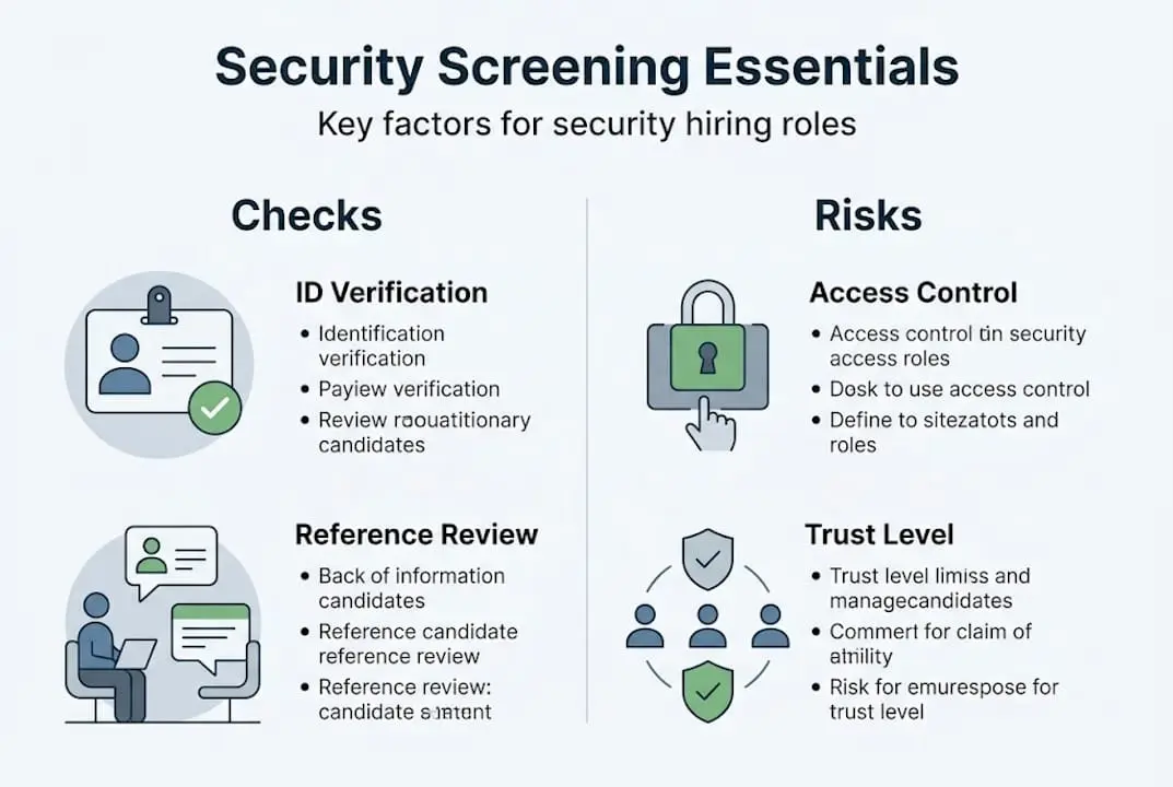 Infographic showing candidate screening key factors