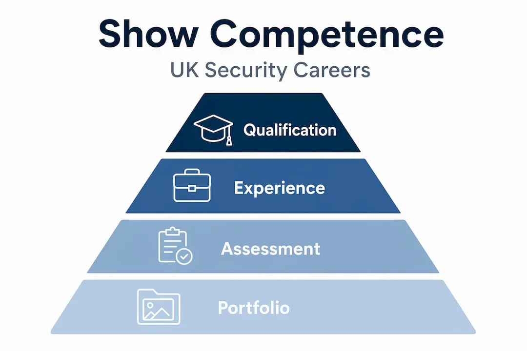 Infographic pyramid for UK security competence