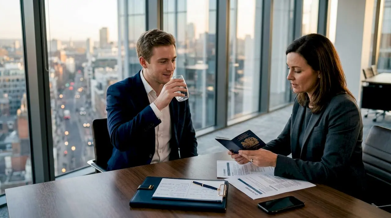 Recruiter validating candidate identity documents