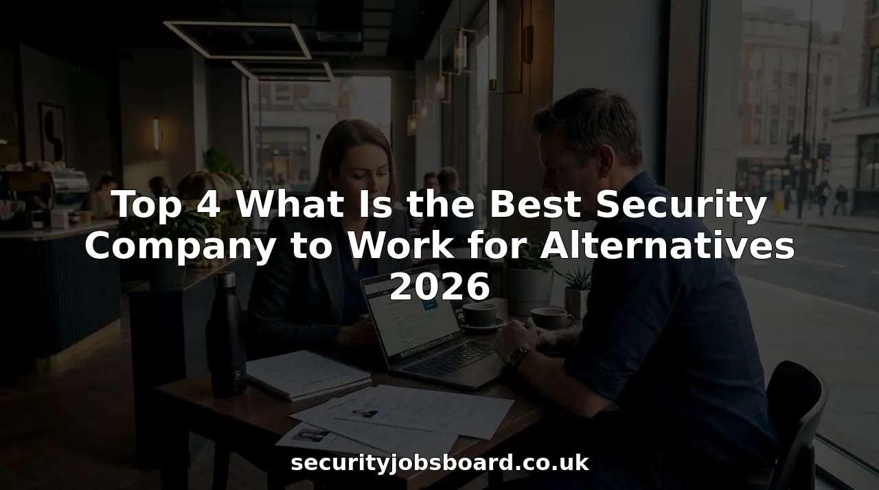 Security professionals reviewing job openings in corner office