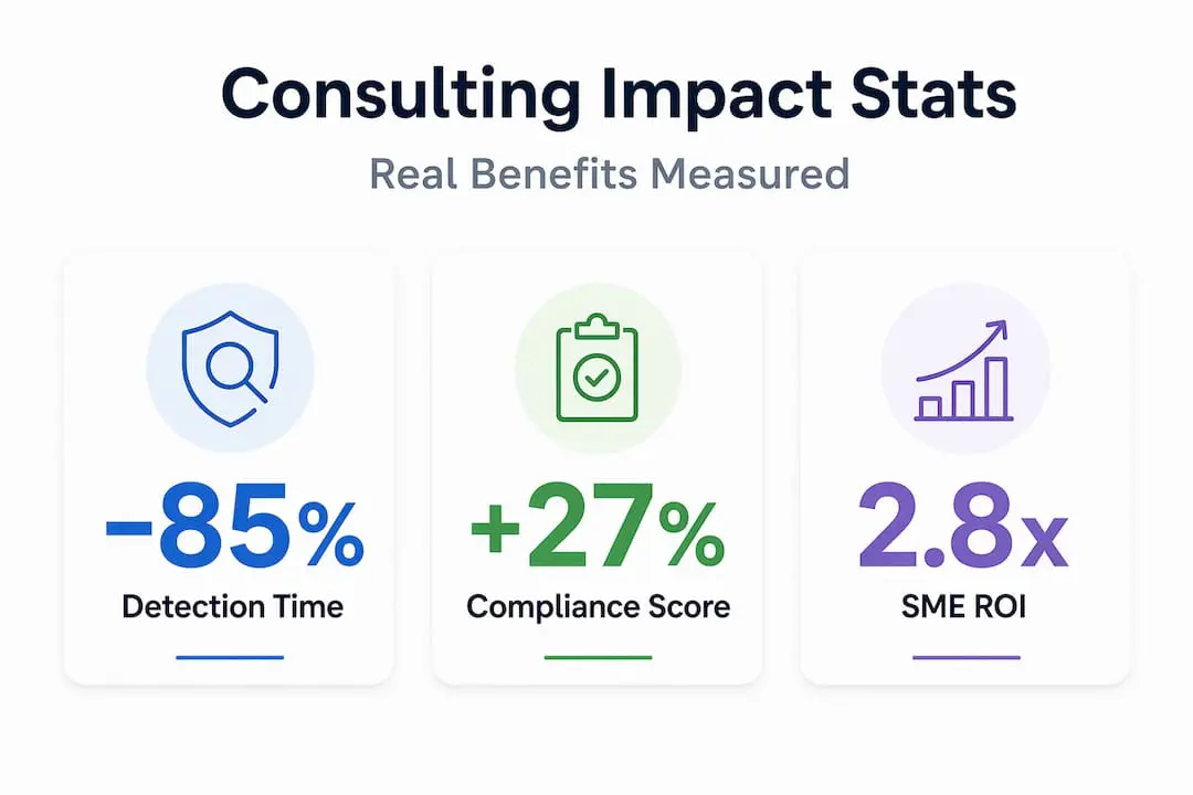Infographic with key security consulting statistics