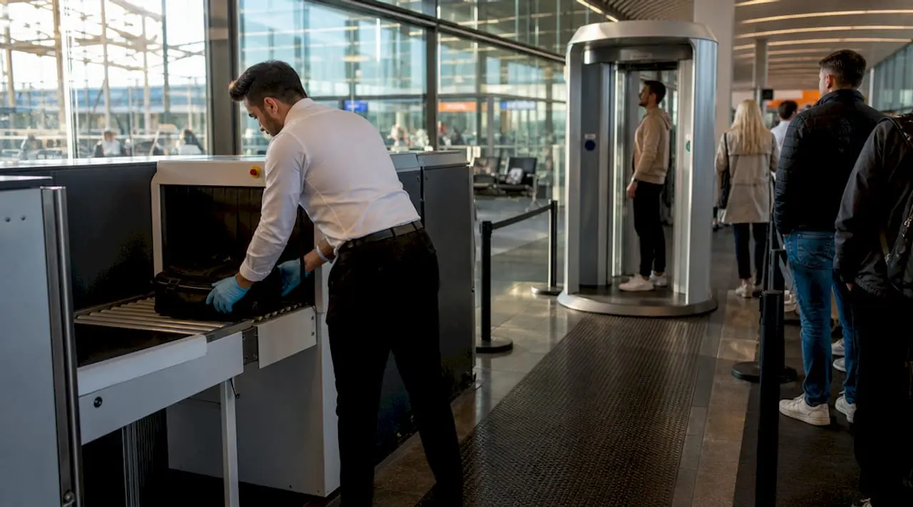 Multi-layered airport security screening process