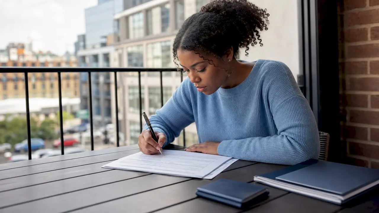 Person applying for security job at home
