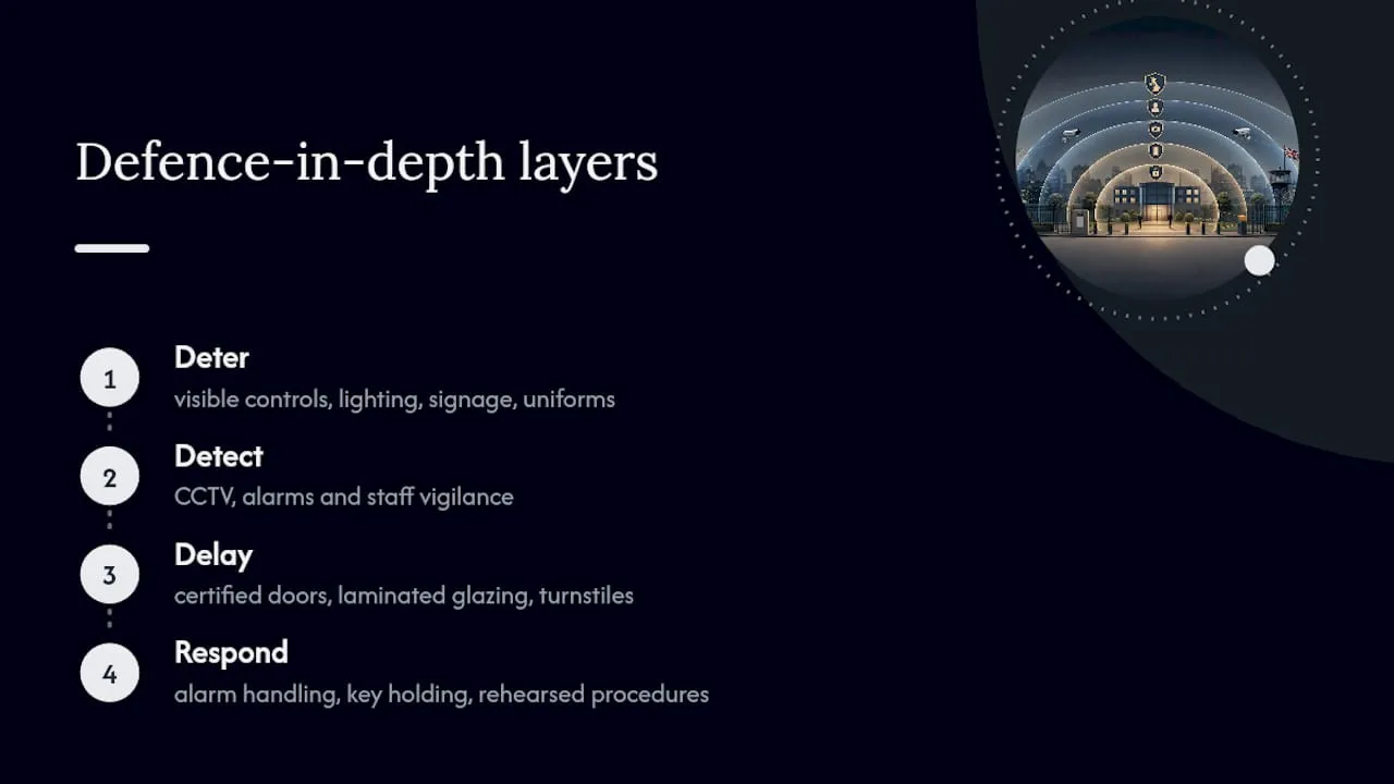 Four layers of physical security defence