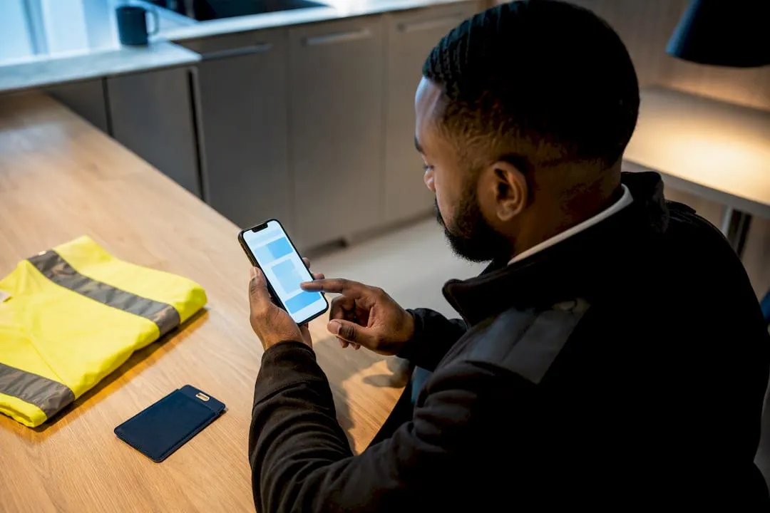 UK security job alert on smartphone