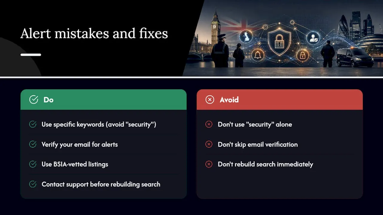 What mistakes do jobseekers actually make with alerts? — overview diagram
