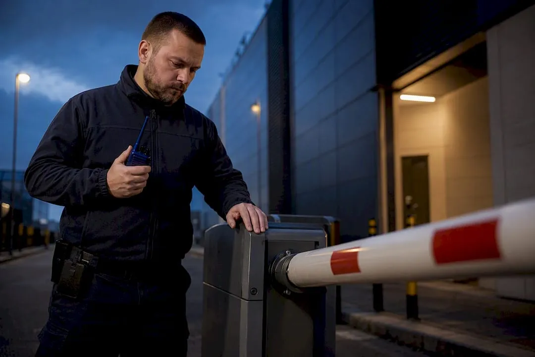 UK security operative at secure facility