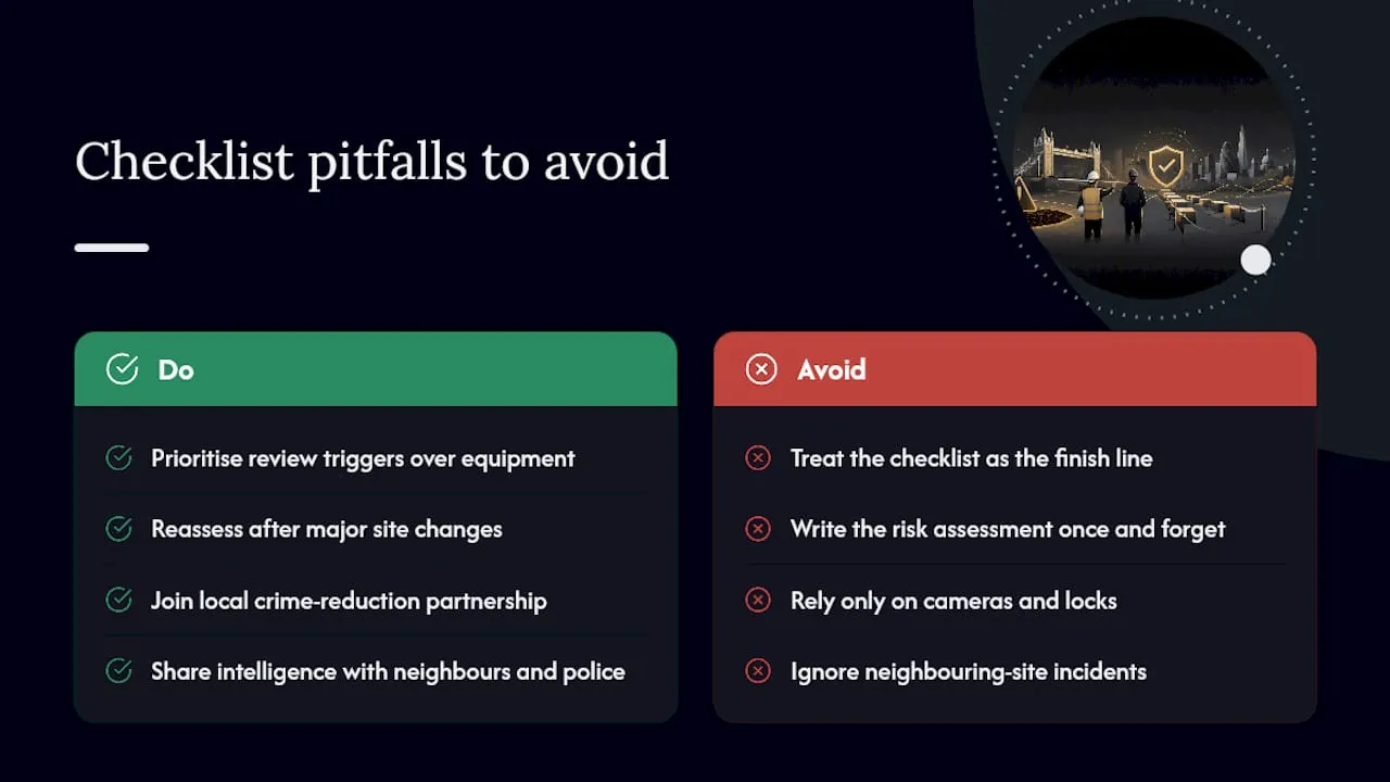 What the checklist gets wrong if you follow it blindly — overview diagram