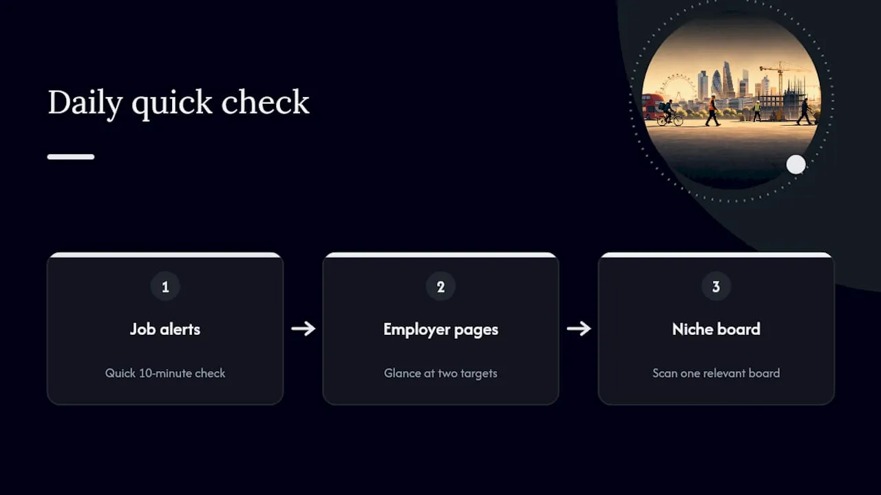 Three-step daily job search routine