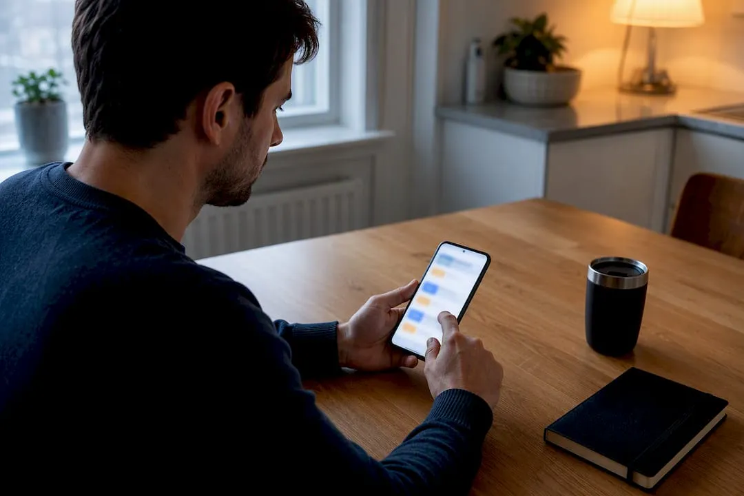 UK jobseeker reviewing online vacancies