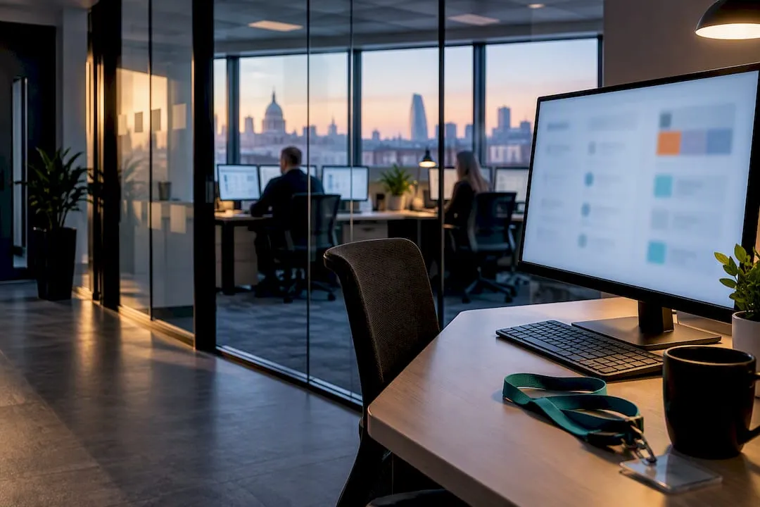 UK security recruitment automation workspace