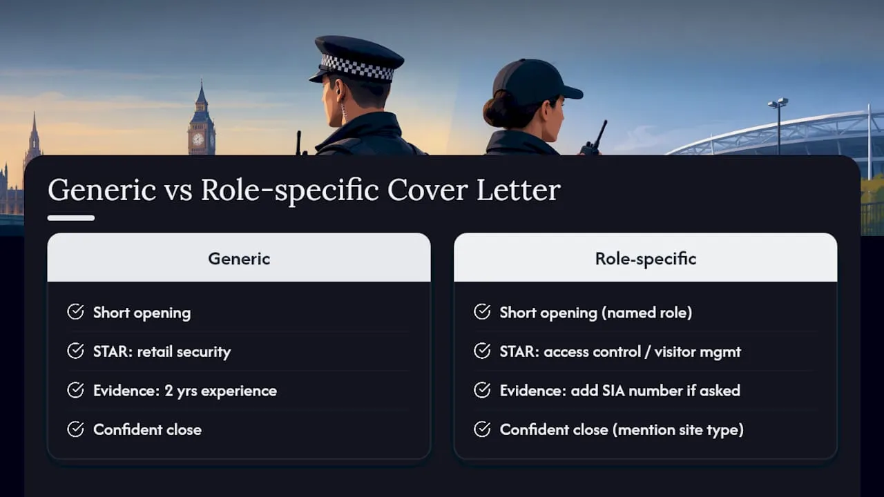STAR structure for security cover letters