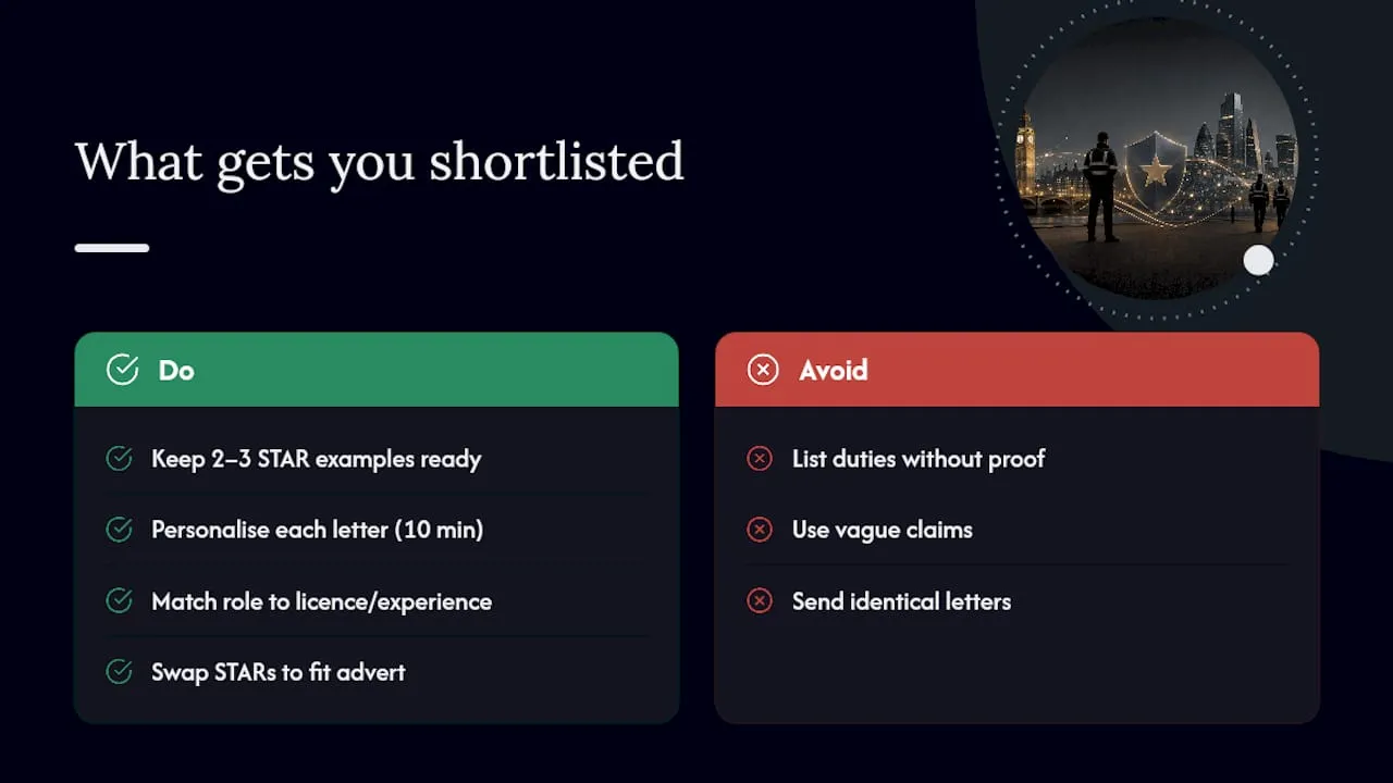 A quick note on what actually gets you shortlisted — overview diagram