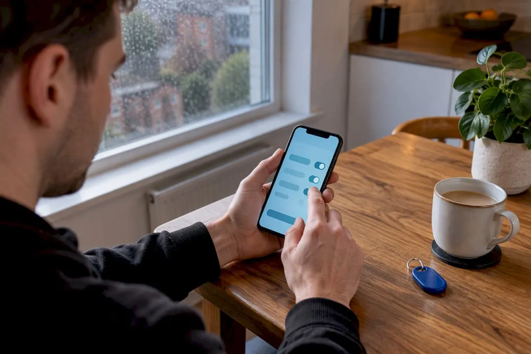 UK jobseeker configuring security alerts