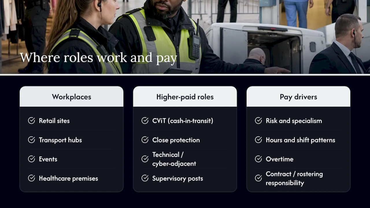 3. Where these roles work and which ones pay more — overview diagram